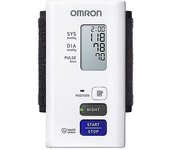 Monitor de presión arterial Omron Nightview Muñequera automático silencioso para adultos Blanco