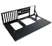 Bastidor de chasis abierto Diseño de disipación de calor del cuerpo ampliamente engrosado Soporte de placa base engrosado para ATX / M-ATX Negro