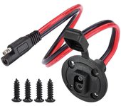 Toma de corriente Sae, conexión del adaptador del cargador de cable Sae, puerto de pared lateral del enchufe solar resistente a la intemperie Sae, ...