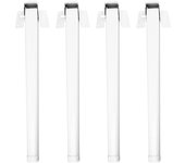 4pcs Patas de mesa plegables Patas de mesa de cama robustas Patas de mesa de computadora portátil duraderas Blanco 28x8cm