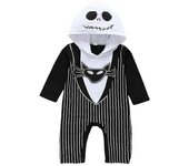 6 meses-3 años Bebé Jack Skellington Pesadilla antes de Navidad Mono con capucha Romper Regalos 2-3 Years