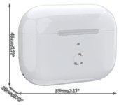 Para Airpod Pro Reemplazo Caso de carga inalámbrica Auricular 660 Mah Cargador Caso Soporte Wireless Ch