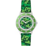 Peers Hardy - Minecraft Creeper Correa Verde Estampada Reloj de Cuarzo Merch