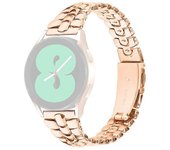 Compatible con Garmin Vivomove / Vivomove HR Correa de reloj inteligente de acero inoxidable de 20 mm Reemplaza la muñequera PinkGold