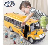 Niños' s Coche Juguete Educación Temprana Sonido Luz Autobús Autobús Escolar Autobús Coche de Inercia Grande Regalo de Vacaciones Juguete Educativo...