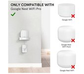Para soporte de montaje en pared Google Nest WiFi Pro Base de soporte de almacenamiento de pared de altavoz inteligente, 1 pieza Blanco