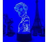 Luz Nocturna 3D, Harry Styles Lámpara 16 Colores con Mando a Distancia y Toque Inteligente Lámpara de Visión 3D Cantante Ídolo Control Creativo Est...
