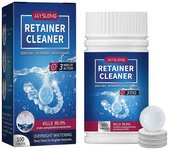 Las tabletas de limpieza de dentaduras postizas dentales de 100 piezas limpian sin esfuerzo las tabletas para retenedores transparentes 100Pcs