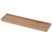 unbrand Forma rectangular Bambú Platillo de madera Bandeja de plantas Mini planta Maceta Soporte Favor