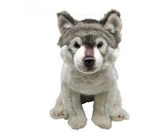 27cm Realista Gris Lobo Husky Perro Peluche Juguete
