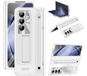 Funda Galaxy Z Fold 6 con soporte para S Pen, protección total con funda de pie de apoyo para funda Samsung Galaxy Z Fold 6 5G 2024 Blanco