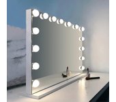 2023 Nueva luz de espejo de tocador de Hollywood, luz de tocador iluminada de maquillaje 10 bombillas 3 modos de iluminación (solo luces)