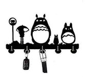 Perchero Hook Rack Para Totoro Creative Ganchos de Pared de Madera 5 Ganchos Carga Máxima 5kg-3