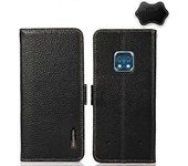 Goodcase Para Nokia XR20 KHAZNEH Estuche de teléfono RFID de cuero genuino Litchi magnético lateral Negro
