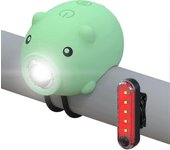 Luces de bicicleta y luces traseras con función de bocina, altavoz usb recargable de 120 decibelios de la luz de la bicicleta