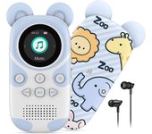 Reproductor de mp3 de 16 GB para niños, Cartoon Zoo Panda reproductor de música portátil Mp3, reproductor de mp3 para niños con Bluetooth 5.0, alta...