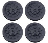 4 piezas Universal Rodamiento Polea Rueda Fitness Equipment Parts Pa6 Piezas de repuesto de polea a prueba de desgaste Compatible Gym Fitness (negro)