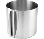 Tsim Anillo de tarta ajustable, 16 30 cm, forma redonda de acero inoxidable, anillo de tarta de 15 cm de alto, perfecto para hacer pasteles de mous...