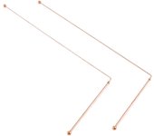 Varillas de radiestesia de cobre - 99.9% de cobre puro 2PCS Varillas de adivinación Detector de brujas de agua de energía Oro de Rose