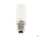 2x Jdd Tipo 250W 220-240V E27 Bombilla halógena esmerilada Modelado Tubo de lámpara