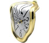 2025 Reloj de pared adecuado, Salvador Dalí Reloj de fusión, Reloj de estantería de mesa surrealista de 7 pulgadas, Pared de casa moderna D