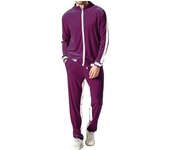 Conjunto de sudadera de terciopelo para hombre, conjunto de chándal casual chaqueta y pantalones