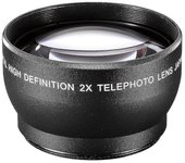 Teleconvertidor de teleobjetivo 2X de 55 mm para 18-55 mm-Bueno Negro