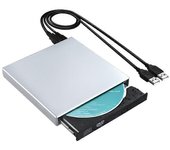 Grabadora externa USB de CD-RW Reproductor lector de DVD/CD Unidad óptica para ordenador portátil JIKAIX