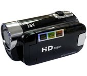 Grabadora de video de cámara digital Diseño de zoom 16X F-ocus Pantalla TFT de 2,7 pulgadas compatible con tarjeta S D Batter-y alimentado operado ...
