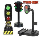 Canto Semáforo Juguete Tren magnético Tren de madera Accesorios de la vía Escena Señal de tráfico con luz y sonido Juguetes ferroviarios Semáforo A