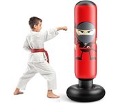 Saco de boxeo inflable para niños Saco de boxeo Regalos de karate para niños y niñas Saco de boxeo para un rebote inmediato para practicar karate, ...