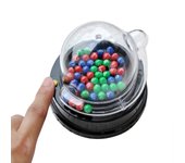 Máquina de bingo de lotería eléctrica - Mini juego de escritorio para lotería, bingo y sorteo con 2 pilas AA