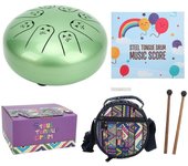 Tambor de lengüeta 5.5in 8 notas Chakra Tank Animal Pattern Instrumento de percusión para niños y adultos