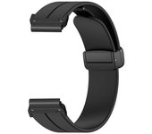 Para Garmin Fenix 7S / 6S / 5S 20mm Correa de reloj de silicona con hebilla magnética Negro