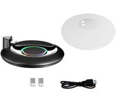 Para Pokmon Go Plus + Rgb Lights Soporte de base de carga magnética + funda de silicona