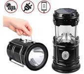 Bombilla solar portátil recargable Luz de camping Linterna de camping Bombilla recargable por puerto Lámpara telescópica impermeable