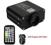 Kit de luces de techo de estrella de fibra óptica Twinkle Rgbw de 16w, motor controlado por sonido de aplicación inteligente para luz de fibra ópti...