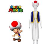 Super Mario Bros 2 Toad Cosplay Party Adulto Conjunto de Trajes + Pantalones + Sombrero L