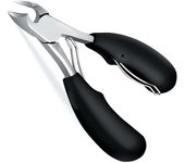 Cortaúñas de podólogo para pies, cortaúñas profesional grueso y encarnado Herramienta de aseo de cuchilla curva súper afilada Negro