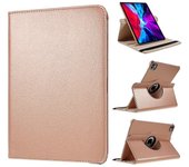 Para iPad Pro 13 (2024) Funda Cubierta de tableta de cuero PU Soporte giratorio de 360 grados - Oro rosa Multicolor Rose Gold