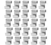 Lycxames 50 piezas Z Clips para invernadero Paneles de vidrio Clips de invernadero para vidrio Acero inoxidable Clips Z de invernadero Clips de ven...