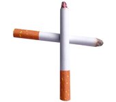 2pcs falso Smoke Toy Props Realista Aspecto realista falso Stage Puff Cigarrillos para broma Halloween Uso de disfraces Blanco B
