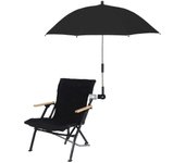 Sombrilla de silla con abrazadera universal, Upf 50+ Clip en sombrilla para silla de patio sillas de playa sillas de ruedas carritos de golf negro