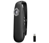 Cámara corporal de policía y portátil, cámara con video portátil, cámara portátil de 1080P, mini cámara enchufe de la UE Negro