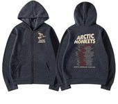 Redkid Arctic Monkeys Tour Sudaderas con cremallera Hombres Mujeres Moda Jersey Sudaderas con cremallera Hip Hop Abrigos de gran tamaño Sudadera co...