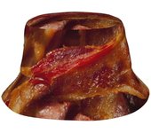 Delicioso sombrero de tocino pescador sombreros de pescador sombrero de pescador casual empacable sol playa gorra de verano para hombres y mujeres