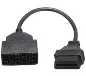 Cable adaptador de escáner de diagnóstico Toyota - Convertidor Obd1 de 22 pines a 16 pines Obd2 Negro