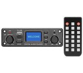 Reproductor de audio digital Bluetooth Mp3 Player Tarjeta decodificadora 128x64 puntos Lcd Usb Sd Bt Fm Reproductor de música M Negro