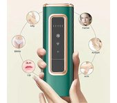 Depiladora láser Pakiss con sistema de enfriamiento en el hogar Depilación IPL para mujeres y hombres actualizada a destellos infinitos Fy-b509 Verde