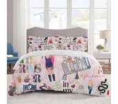 v1672 Sábanas Ropa de cama Tayx lor swift Juegos de cama Funda nórdica de dibujos animados Ligeros 3 piezas Juegos de apuestas para niños niños y n...